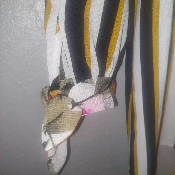 Fig And Flower Striped And Floral Print Colorful Multicolored Tunic Size Small - Picture 5 of 5